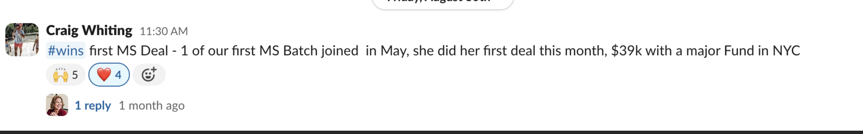 Craig Whiting result